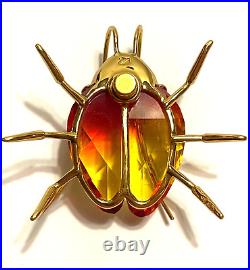 Swarovski Crystal Figurine Paradise Bugs Beetle Amazar Fire Opal