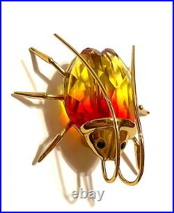 Swarovski Crystal Figurine Paradise Bugs Beetle Amazar Fire Opal
