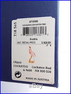 Swarovski Crystal Figurine Red Cockatoo Bird, with box, #718565
