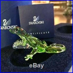 Swarovski Crystal Figurine SCS Green Gecko Event Piece 2008 905541 NIB WithCOA