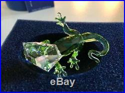 Swarovski Crystal Figurine SCS Green Gecko Event Piece 2008 905541 NIB WithCOA