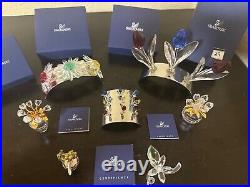 Swarovski Crystal Figurines 7pc Flower collection (NEW)