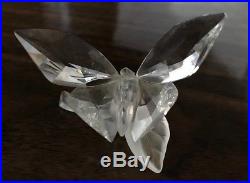 Swarovski Crystal Figurines Butterfly on Leaf, 3 Hearts & Bag of Heart crystal