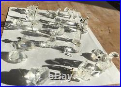 Swarovski Crystal Figurines Lot, 19 Pieces