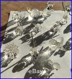 Swarovski Crystal Figurines Lot, 19 Pieces