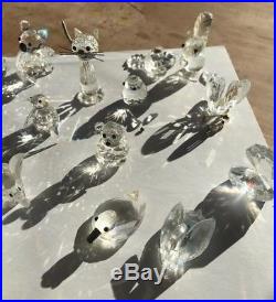 Swarovski Crystal Figurines Lot, 19 Pieces