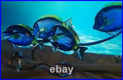 Swarovski Crystal Figurines School Of Surgeon Fish Scuba Blue