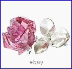 Swarovski Crystal Flower Figurine BLOSSOMING ROSE Light Pink #5094612 Love NIB