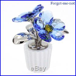 Swarovski Crystal Forget Me Knot Flower #5045569 Brand New In Box Blue Nice F/sh