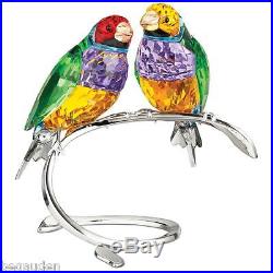 Swarovski Crystal Gouldian Finches Bird Figurine 1141675 ($740) NIB