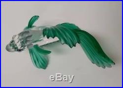 Swarovski Crystal Green Fighting Fish Figurine