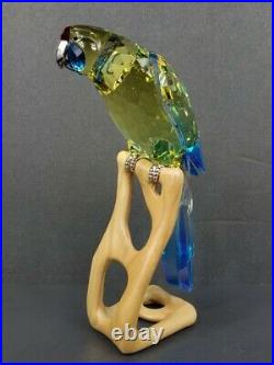 Swarovski Crystal Green Rosella, Jonquil Parrot Bird Figurine #901601 Orig Box