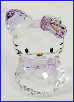 Swarovski Crystal Hello Kitty Christmas Snowman Figurine Model Open Box 2013