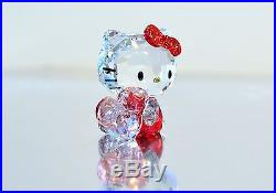 Swarovski Crystal Hello Kitty Pink Heart Red Sanrio 5135886 Brand New In Box