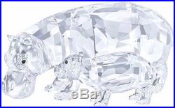 Swarovski Crystal Hippo Mother With Baby 5135920 Bnib