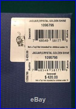 Swarovski Crystal Jaguar Golden Shine (Rare Encounters) 1096796