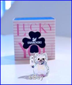 Swarovski Crystal Japanese Money Lucky Cat Very Cute 1071038 Brand New In Box