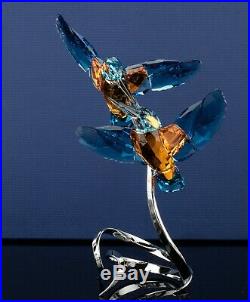 Swarovski Crystal Kingfisher Figurine New 5136835 Birds Couple Rare Cute Us
