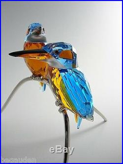 Swarovski Crystal Kingfishers, Blue Turquoise Birds # 5155669 Retired NIB