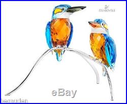 Swarovski Crystal Kingfishers, Blue Turquoise Birds # 945090 Retired NIB