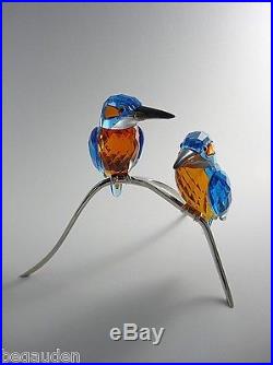 Swarovski Crystal Kingfishers, Blue Turquoise Birds # 945090 Retired NIB