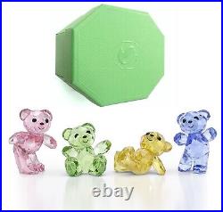 Swarovski Crystal Kris Bear Collection 30th Anniversary 4-Colors Ornament Set