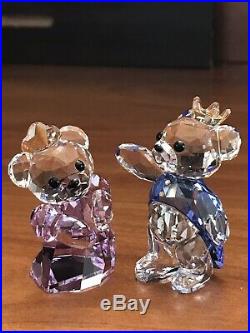 Swarovski Crystal Kris Bear Prince & Princess Decoration Figurine Signed 5453384
