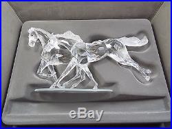 Swarovski Crystal Large Wild Horses Figurine 2001 Limited Edition, Mint In Box