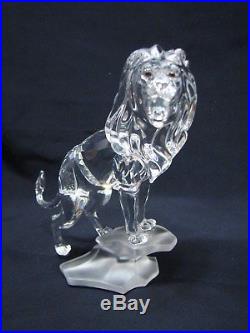 Swarovski Crystal Lion Figure King of the Jungle Leo withBox Roaring Figurine