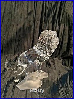 Swarovski Crystal Lion On Rock, 2008 Retired #269377