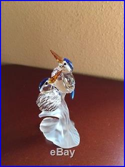 Swarovski Crystal Malachite Kingfisher Birds MIB 3 1/4 Tall Box #623323