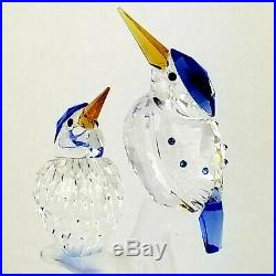 Swarovski Crystal Malachite Kingfishers Tropical Birds Figurine 623323 Retired