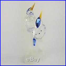Swarovski Crystal Malachite Kingfishers Tropical Birds Figurine 623323 Retired