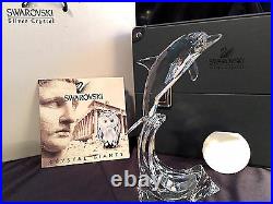 Swarovski Crystal Maxi Dolphin 221628 New With Box & COA 7644 000 004 -217