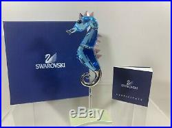 Swarovski Crystal Mint Chipili Aquamarine Seahorse 9601 030 901 / 656653 MIB