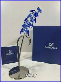 Swarovski Crystal Mint Figurine Dindori Sapphire Flower 677990 MIB WithCOA