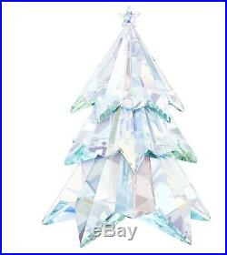 Swarovski Crystal Mint Figurine Large Aurora Borealis Christmas Tree 5223605 MIB