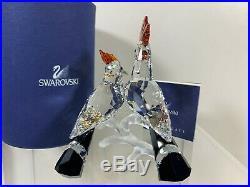 Swarovski Crystal Mint Figurine Pair Of Hoopoes 9100 000 102 / 925080 MIB WithCOA