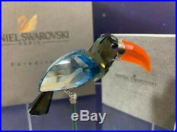 Swarovski Crystal Mint Figurine Paradise Birds Bamba Black Diamond 284062 MIB