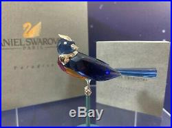 Swarovski Crystal Mint Figurine Paradise Birds Benua Dark Sapphire 284066 MIB With