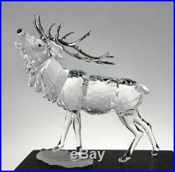 Swarovski Crystal Mint Large Stag Rhodium Antlers MIB Elk Rare 291431