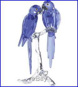 Swarovski Crystal NIB 2014 SCS Club Hyacinth Macaws #5004730 NEW IN BOX