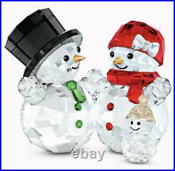 Swarovski Crystal NIB Snowman Family 2020 Christmas Figurine #5533948 Authentic