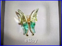 Swarovski Crystal Paradise Astara Light Emerald Exotic Butterfly 250236 Bnib Coa