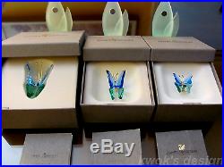 Swarovski Crystal Paradise Butterfly Acadia Objects Set with Standes/Boxes/Coas