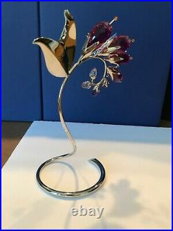 Swarovski Crystal Paradise Dacea Fuchsia Flower #945871 Mint