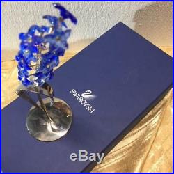 Swarovski Crystal Paradise Flower Dindori Blue Sapphire Figurine Retired BOX
