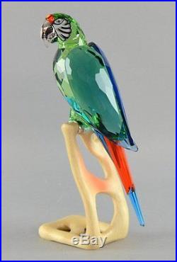 Swarovski Crystal Paradise Macaw Bird RETIRED MINT Parrot Figurine 685824