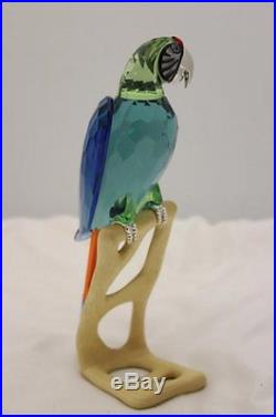 Swarovski Crystal Paradise Macaw Bird RETIRED MINT Parrot Figurine 685824