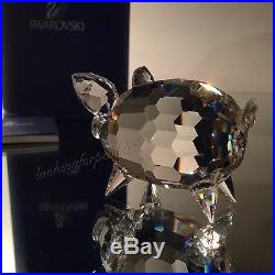 Swarovski Crystal Pig MEDIUM MIB/COA 010031 CRYSTAL TAIL RARE! 2016 ERV $350